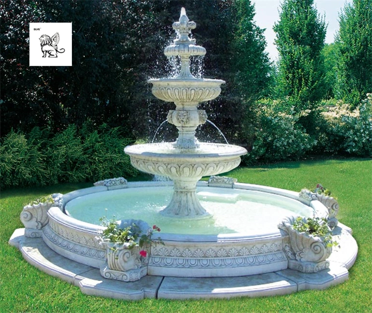 Sales Garden Decoration Large Marble Stone Water Fountain Mfwg-19