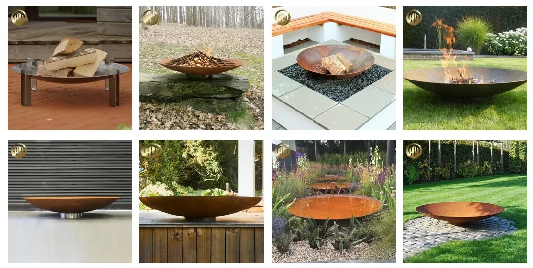 Garden Corten Steel Round Metal Heating Fire Pit Brazier