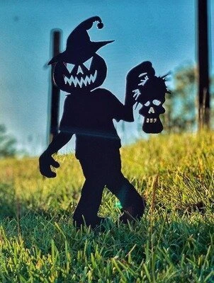 Metal Silhouette Shadow Art Laser Cut Halloween Kids Stake Garden Outdoor Decoration