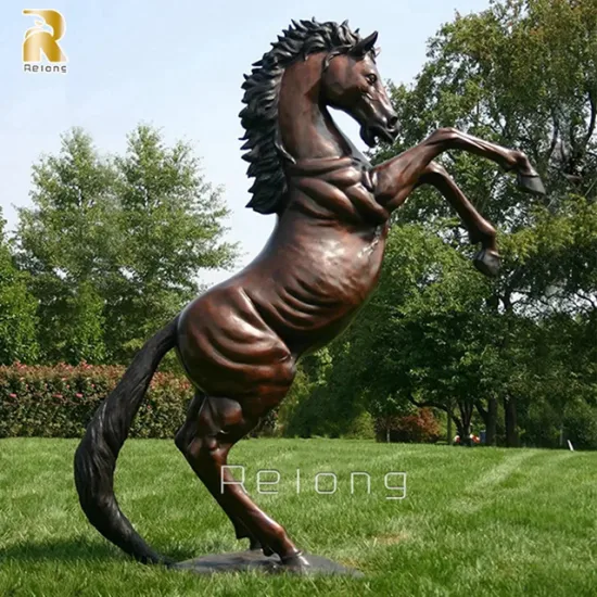 Пользовательские открытый в натуральную величину античная художественная металлическая статуя животного парковый орнамент бронзовая скульптура лошади декор для сада и парка