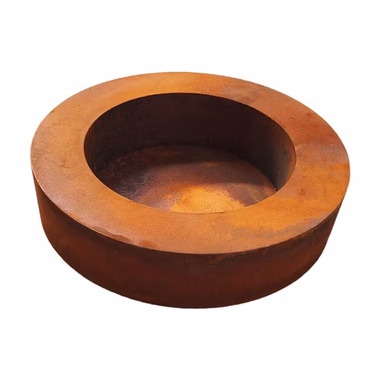 Садовая яма для костра из кортеновской стали, круглая металлическая с обогревателем