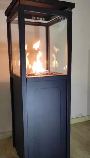 Отдельно стоящий уличный газовый обогреватель для патио с блоком из четырех банок, Fr.420