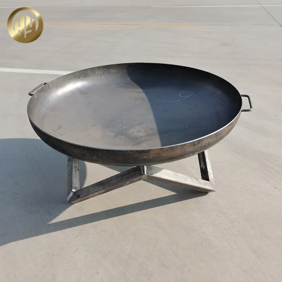 Круглая стальная круглая металлическая яма для костра индивидуальной толщины, современное простое отопление.